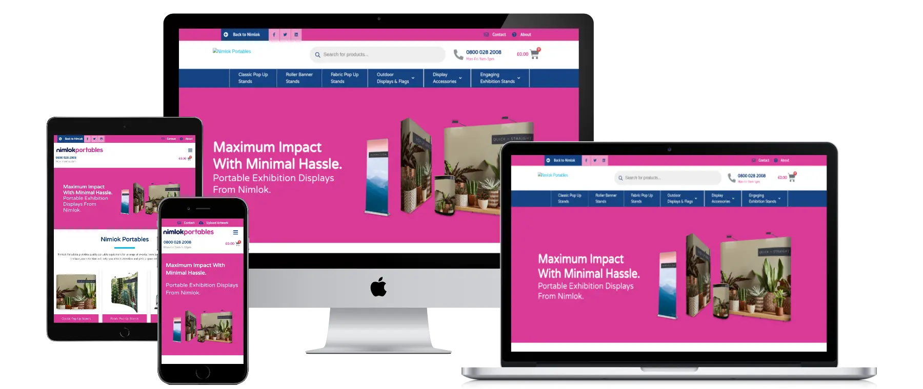 Bespoke Ecommerce website for Nimlok Limited UK